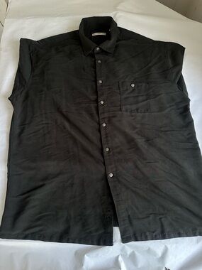 Campia Moda Men's Regular Fit Short Sleeve Button-Up Shirt XXL Dark Green Rayon